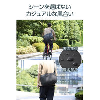 メッセンジャーバッグ ショルダーバッグ 14インチPC対応 撥水 衝撃吸収 ブラック ZSB-SB01P14BK エレコム 1個（直送品）