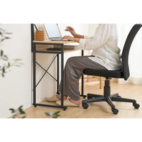 【軒先渡し】アイリスオーヤマ タワー型デスク 幅600×奥行420×高さ1275mm ナチュラル/ブラック 1台（直送品）