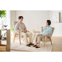 【軒先渡し】アイリスオーヤマ ウッドアームチェア Ｍサイズ アイボリー 1台（直送品）