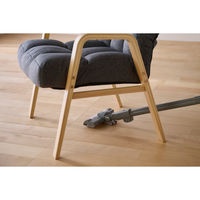 【軒先渡し】アイリスオーヤマ ウッドアームチェアWACR-L Ｌサイズ ダークグレー 1台（直送品）