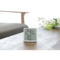 温湿度計 ドリテック デジタル温湿度計 リテーモ・シンプル ホワイト 1個