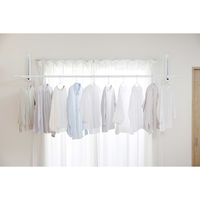 アイリスオーヤマ 壁につける室内物干し ホワイト 1台（直送品）