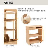 【軒先渡し】コイズミファニテック Fit-in Desk スライドシェルフ 幅365×奥行600×高さ1460mm ウォルナット 1台（直送品）