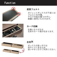 【軒先渡し】コイズミファニテック GENTLER ガジェットボックス スモーキーグレージュ×ブラック 1台（直送品）