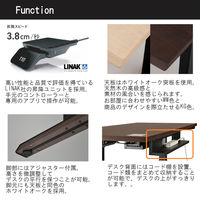 【軒先渡し】コイズミファニテック GENTLER 昇降デスク スモーキーグレージュ×ブラック 1台（直送品）