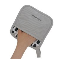 鍋敷き ミトン 18×18cm ブラック SONOMA LV-0382 1個 撥水・防汚 マグネット LIV PLUS