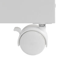 スマイル スチールオープンワゴン/サイドキャビネット 2段 ホワイト 幅600×奥行320×高さ700/720mm 1台