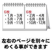エムプラン 【2026年4月版】 卓上カレンダー ベーシック プチプチ 2ヶ月 ホワイト 205919-01 1冊（直送品）