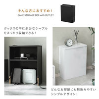 武田コーポレーション ゲーム収納ボックス コンセント付き LN-H6-TS50BK 1箱(4個入)（直送品）