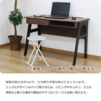 エイ・アイ・エス 折畳チェア 背なし グレイ YSFO-08x6pcs GY 1セット(6脚入)（直送品）