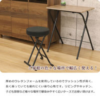 エイ・アイ・エス 折畳座厚チェア 背なし ブラック YSTN-03x6pcs BK 1セット(6脚入)（直送品）