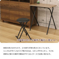 エイ・アイ・エス 折畳チェア 背なし ブラック YSFO-07x6pcs BK 1セット(6脚入)（直送品）