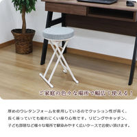 エイ・アイ・エス 折畳座厚チェア 背なし グレイ YSTN-04x6pcs GY 1セット(6脚入)（直送品）