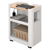 【車上渡し】アール・エフ・ヤマカワ スチール オープンワゴン3段 幅460×奥行290×高さ606ｍｍ ブラック 1台（直送品）