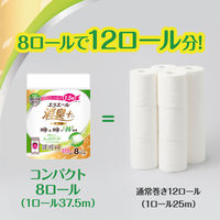 トイレットペーパー パルプ ダブル エリエール消臭+ ナチュラルクリアの香りコンパクト 1パック（8ロール入）大王製紙