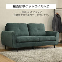タマリビング リアン ソファ 3人掛 幅1700mm ダークグリーン 1台（直送品）