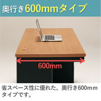 【組立設置込】プラス SA(エスエー) 平机 幅1600×奥行600×高さ720mm ミディアムウッド×ホワイト 1台（直送品）