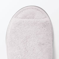 無印良品 洗える綿パイルスリッパ 前あき Ｌ ２５～２７．５ｃｍ用 グレー 良品計画