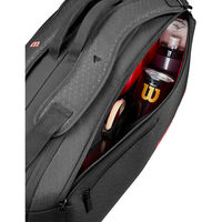 テニス ラケットバッグ CLASH V3 6PK RACQUET BAG BLACK/Infrared WR80381010（直送品）