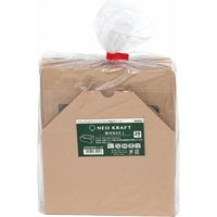 シモジマ 食品箱 ネオクラフト 窓付BOX L クラフト 004248045 1セット(1袋(20枚)×10)