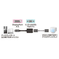 サンワサプライ DisplayPort-VGA変換アダプタ AD-DPV04 1本