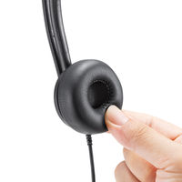 サンワサプライ USBヘッドセット MM-HSU19BK 1個（直送品）