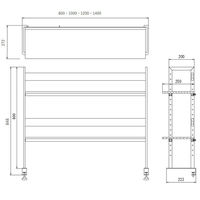 林製作所 デスクラック2段 幅800×奥行270×高さ848mm ホワイト 13-004MH-5 1台（直送品）