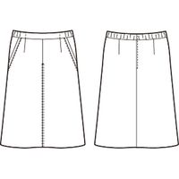 チクマ スカート（Aライン） YT3920-2-5（直送品）
