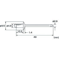 ロブテックス ブラインドリベット（ステンレス／ステンレス製）　6ー4（15本入）　エコパック NST64MP 1パック