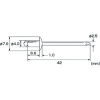 ロブテックス ブラインドリベット（ステンレス／ステンレス製）　5ー2（30本入）　エコパック NST52MP 1パック