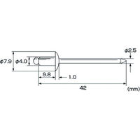 ロブテックス ブラインドリベット（ステンレス／ステンレス製）　5ー4（25本入）　エコパック NST54MP 1パック