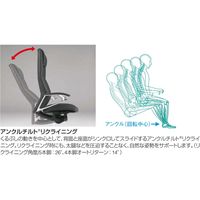 オカムラ レジェンダ EXハイバック オープン肘 デコレーティブステッチ&パーフォレーション ブラック/ブラック CR37FR P676 1脚（直送品）