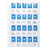 サンワサプライ SDカードファイルシート 帯電防止タイプ 30穴A4バインダー用シート FC-MMC27SD 1セット（直送品）