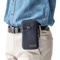 サンワダイレクト リュックベルト用スマホポーチ（ベルト取付・3通り設置可能・ネイビー） 200-BAGOP1NV 1個（直送品）