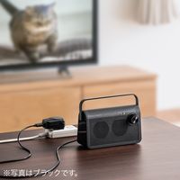 サンワダイレクト テレビスピーカー(ワイヤレス・テレビ用・手元スピーカー・充電式・最大30m・ホワイト) 400-SP083W 1個（直送品）