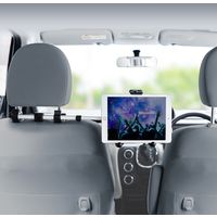 サンワダイレクト 車載ヘッドレストホルダー（ヘッドレスト・タブレット・スマートフォン・後部座席用・位置調整） 200-CAR070 1個（直送品）