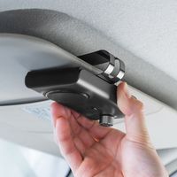 サンワダイレクト 車載ハンズフリーキット（Bluetooth接続・通話・音楽対応・長時間・大型スピーカー・振動検知搭載・2台待受・クリップ式） 1個（直送品）