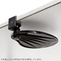 サンワダイレクト マウステーブル（360度回転・クランプ式・硬質プラスチックマウスパッド・ライトグレー） 200-MPD021W 1個（直送品）