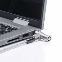 サンワダイレクト ノーブルロック対応セキュリティワイヤー（セキュリティワイヤー・Nobleロック・盗難防止・シリンダ錠・ワイヤー長2m） 1個（直送品）