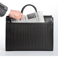 サンワダイレクト ストライプビジネスバッグ（大容量タイプ） 200-BAG088 1個（直送品）