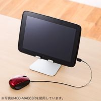 サンワダイレクト microUSBマウス（ケーブル巻取り・Android・Mac対応・スマホ・タブレット対応・USB変換アダプタ付き） 1個（直送品）