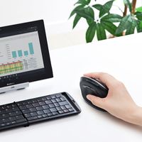 サンワダイレクト ワイヤレスマウス(Bluetooth・エルゴノミクス形状・DPI切替・ブルーLED光学式) 400-MA102 1個（直送品）