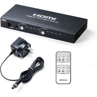 サンワダイレクト HDMIマトリックスセレクター（切替分配器・4入力2出力・リモコン付・EDID保持） 400-SW026 1個（直送品）