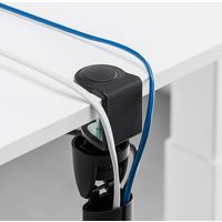 昇降デスク用ケーブルカバー(クランプ式・ブラック・ケーブルカバー・配線カバー・昇降デスク用・137cm) 200-CA039 1個（直送品）