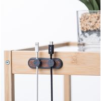 サンワダイレクト マグネットケーブルホルダー(3個入り・マグネットベース・両面テープ貼り付け・ケーブル落下防止・フラットケーブル)（直送品）