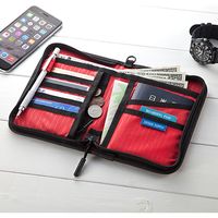 サンワダイレクト パスポートケース(航空券サイズ・財布・11ポケット・Mサイズ・ブラック) 200-BAGIN003BK 1個（直送品）