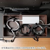 サンワダイレクト ケーブル・タップ収納ボックス（木目・リモコン設置） 200-CB001M 1個（直送品）