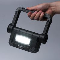サンワダイレクト LED投光器（作業灯・充電式・屋外・アウトドア・最大20W・最大850ルーメン・バッテリー内蔵・COBチップ） 1個（直送品）