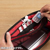 サンワダイレクト ガジェットポーチ（ACアダプタ収納ケース・モバイルバッテリーケース・縦長・キャリングケース・グレー） 1個（直送品）