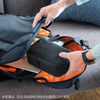 サンワダイレクト トラベルポーチ（メンズ・充電器ポーチ・収納ポーチ用・グレー） 200-BAGIN006GY 1個（直送品）